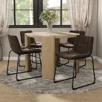EC-3471BR-SC Eamon Brown Dining Chairs, Set of 2