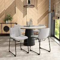 EC-3471LG-SC Eamon Gray Dining Chairs, Set of 2