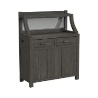 Flex Ebony Oak Storage Server with Hutch