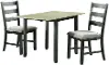 Martin Gray and Black 3 Piece Dropleaf Table Set