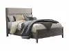Portia Black and Natural Upholstered Queen Bed