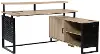 Ace Oak and Black L-Desk
