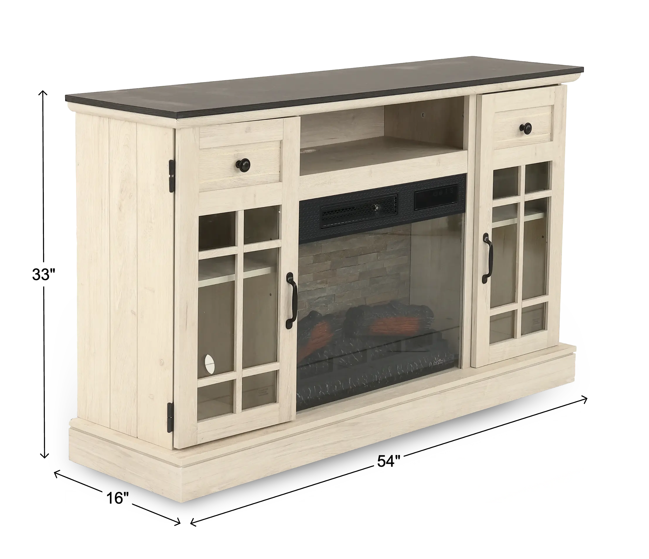 Madeline Off-White Fireplace Console-3