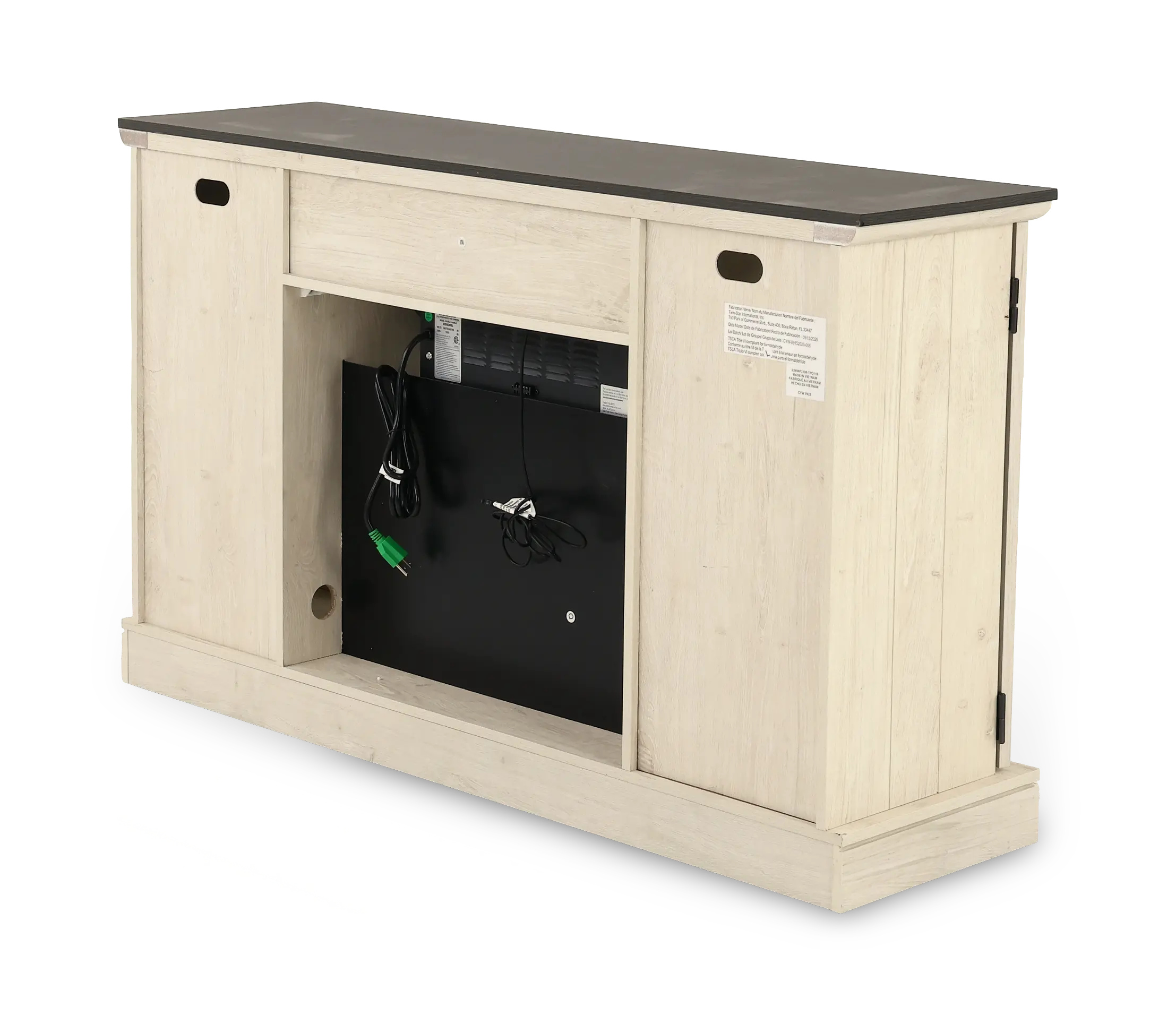 Madeline Off-White Fireplace Console-8