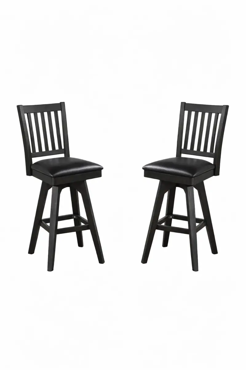 Ashford Black Swivel Bar Stool