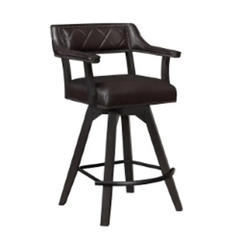 Ashford Black Spectator-Height Swivel Bar Stool