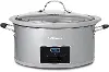 Betty Crocker 6 Qt Oval Digital Slow Cooker - Silver