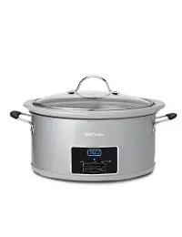 BC-4587S Betty Crocker 6 Qt Oval Digital Slow Cooker - Silver