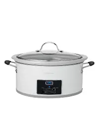 BC-4587W Betty Crocker 6 Qt Oval Digital Slow Cooker - White