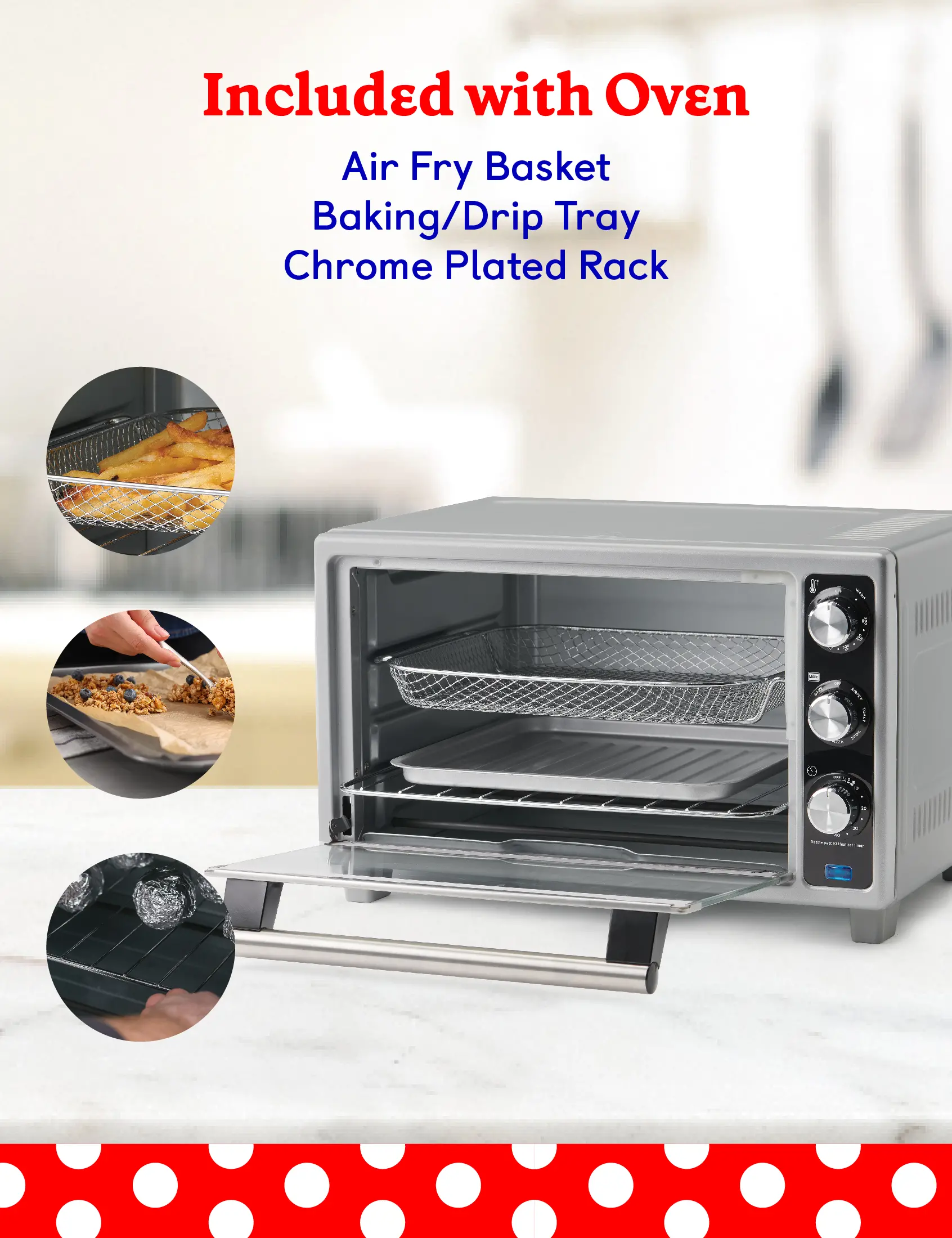 BC-4637S Betty Crocker Convection Toaster Oven - Sliver-3