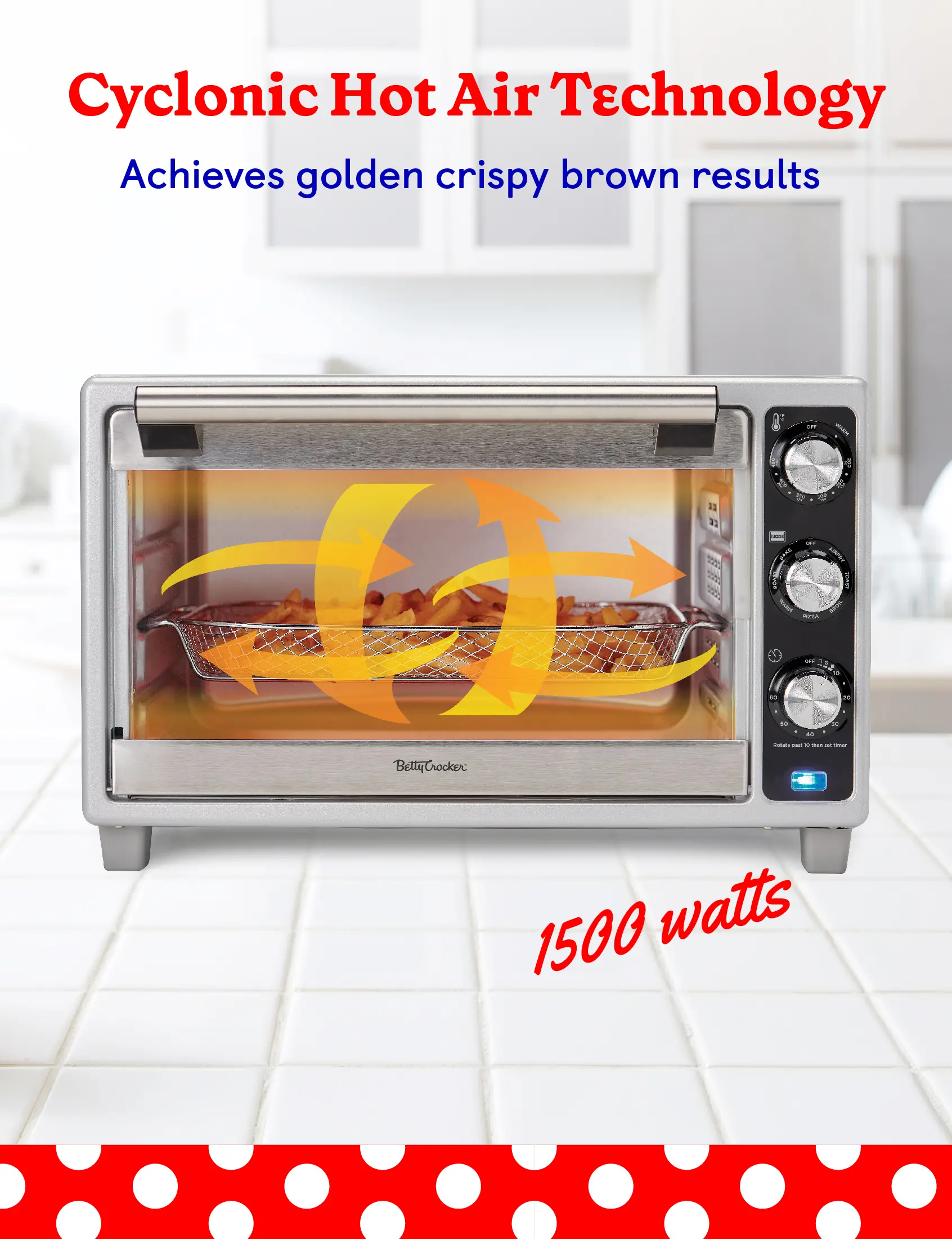BC-4637S Betty Crocker Convection Toaster Oven - Sliver-4