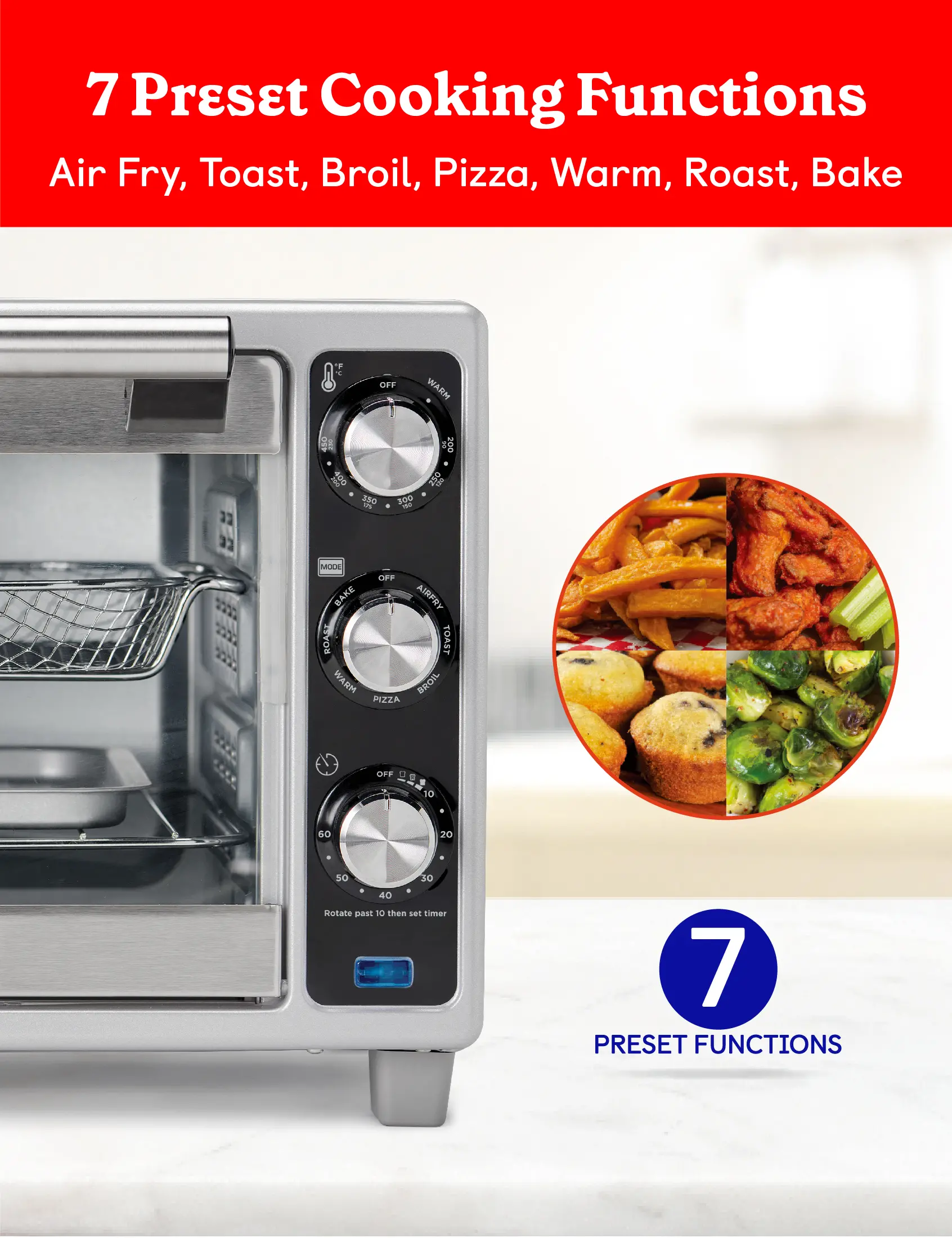 BC-4637S Betty Crocker Convection Toaster Oven - Sliver-5