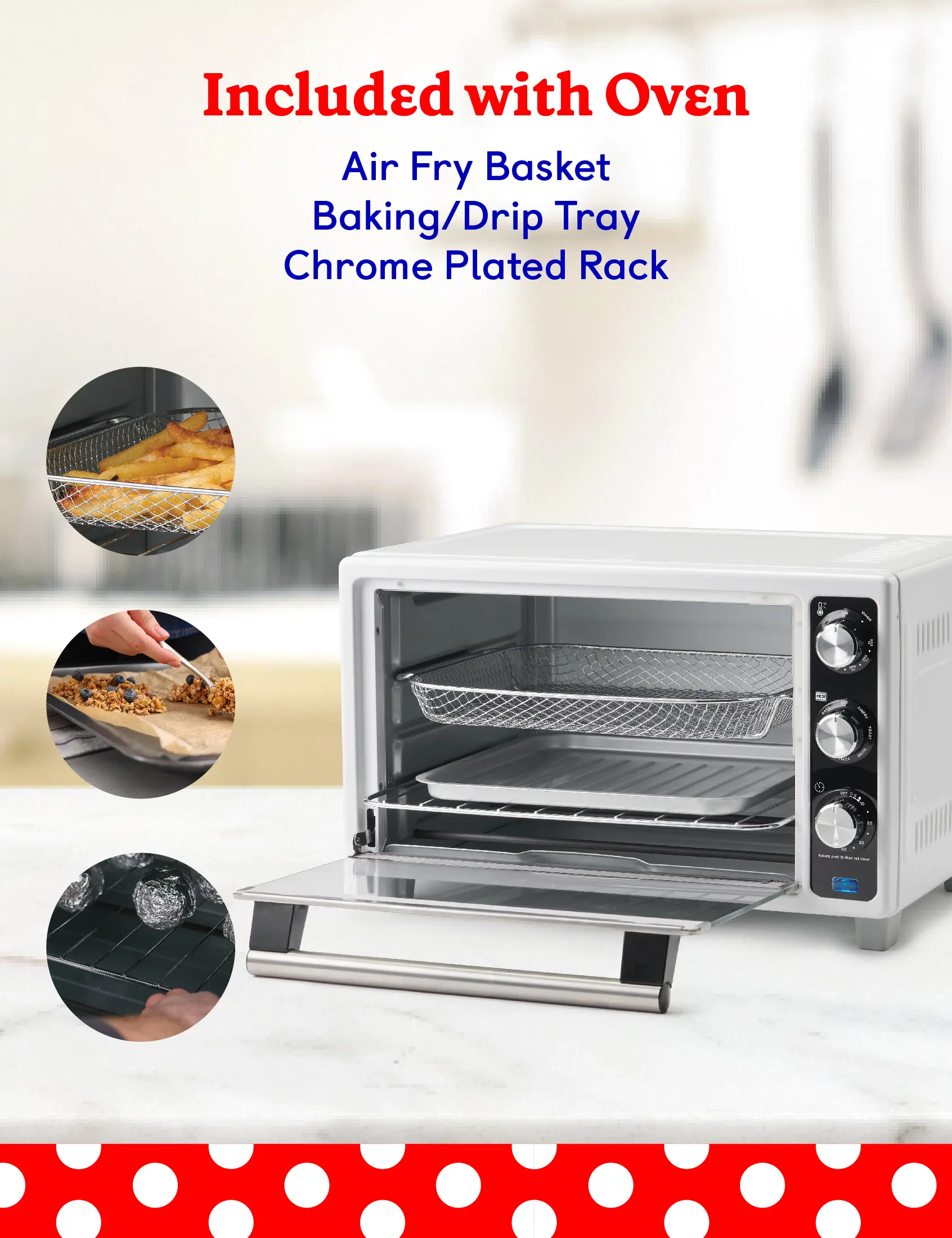BC-4637W Betty Crocker Convection Toaster Oven - White-4
