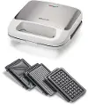 BC-4965W Betty Crocker 3-in-1 Indoor Grill, Sandwich, & Waffle Maker - White