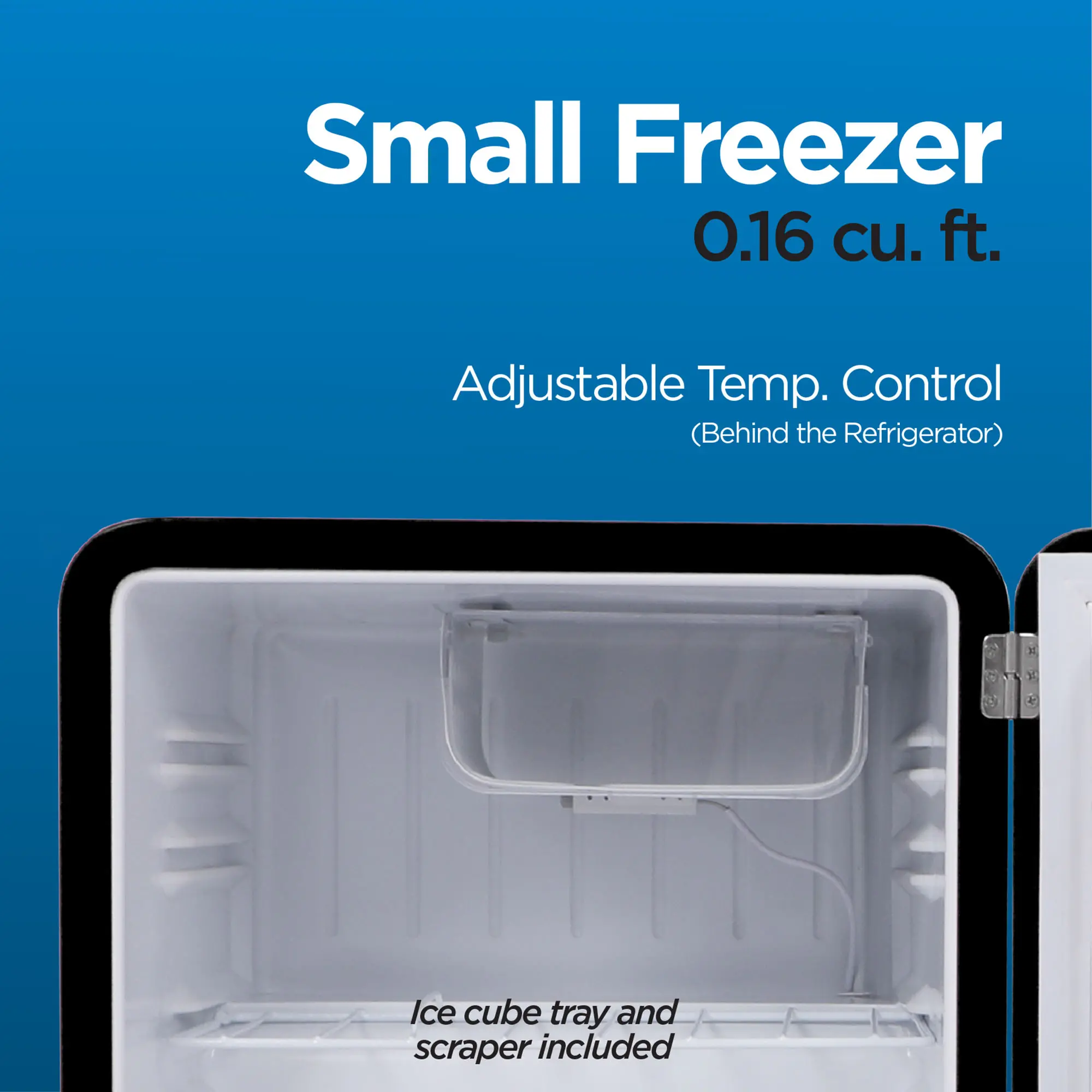 CCRR16HB Commercial Cool Retro 1.6 cu. ft. Freestanding Mini Fridge with Freezer - Black-4