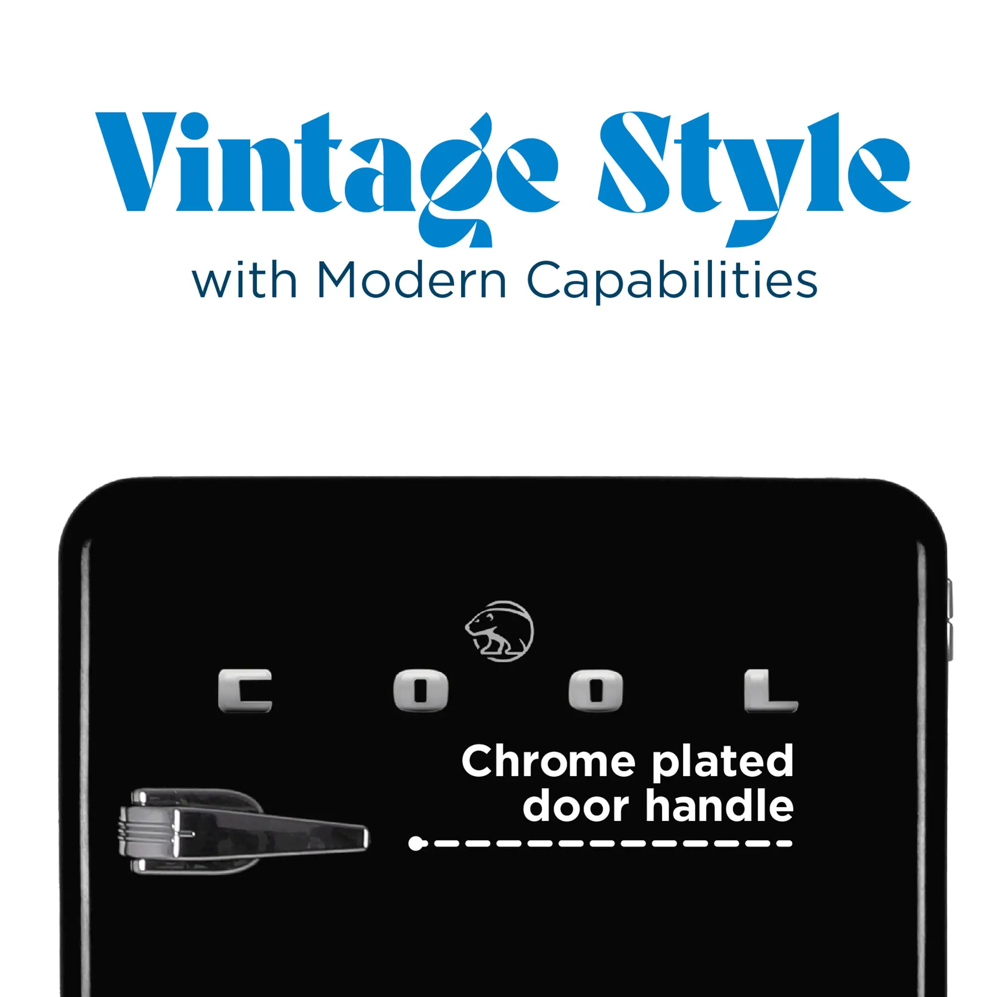 CCRR16HB Commercial Cool Retro 1.6 cu. ft. Freestanding Mini Fridge with Freezer - Black-6