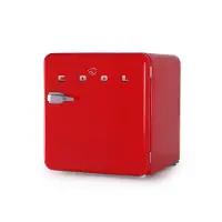 CCRR16HR Commercial Cool Retro 1.6 cu. ft. Freestanding Mini Fridge with Freezer - Red