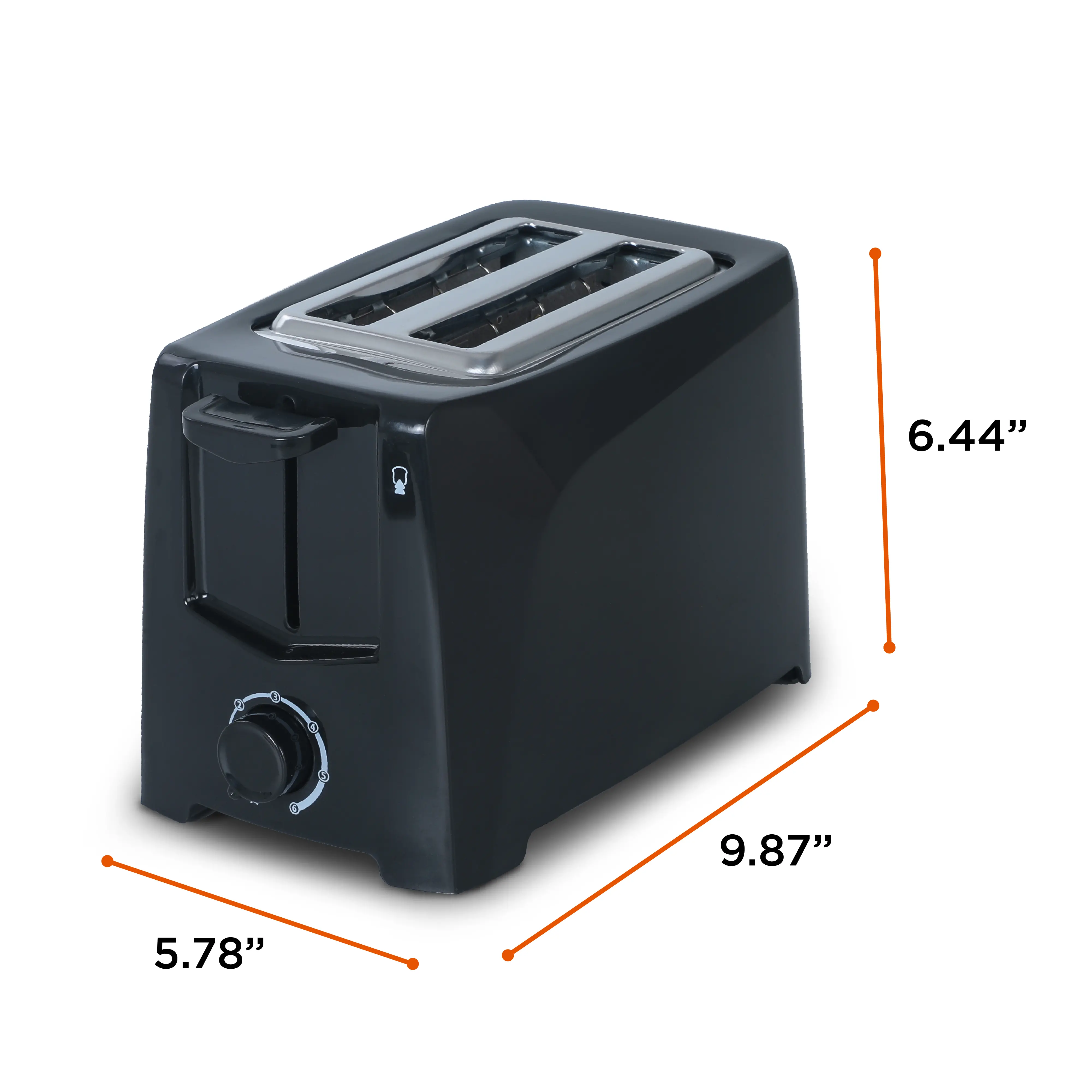 CCT2201B Commercial Chef Extra Wide 2-Slot Toaster - Black-7