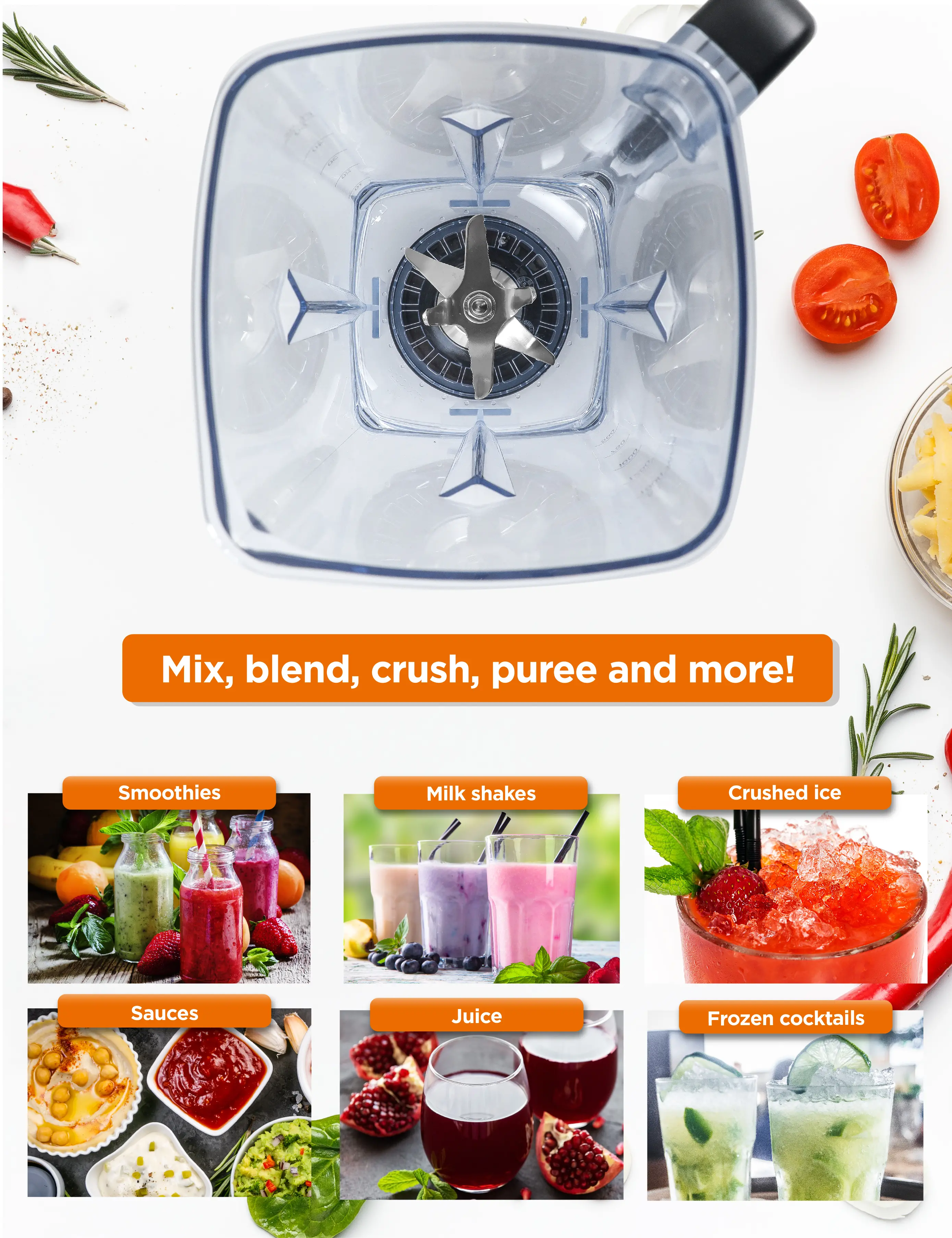 CHB50MB Commercial Chef High Power Blender - Black-2