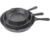 CHCI03PK Commercial Chef Cast Iron 3-Piece Skillet Set