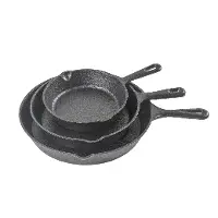 CHCI03PK Commercial Chef Cast Iron 3-Piece Skillet Set