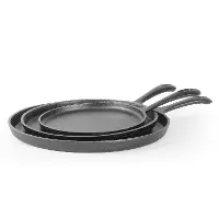 CHCI81012 Commercial Chef Cast Iron 3-Piece Griddle Set