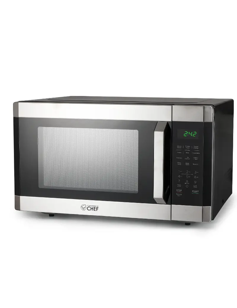 Commercial Chef 1.6 Cu Ft Countertop Microwave - Stainless Steel