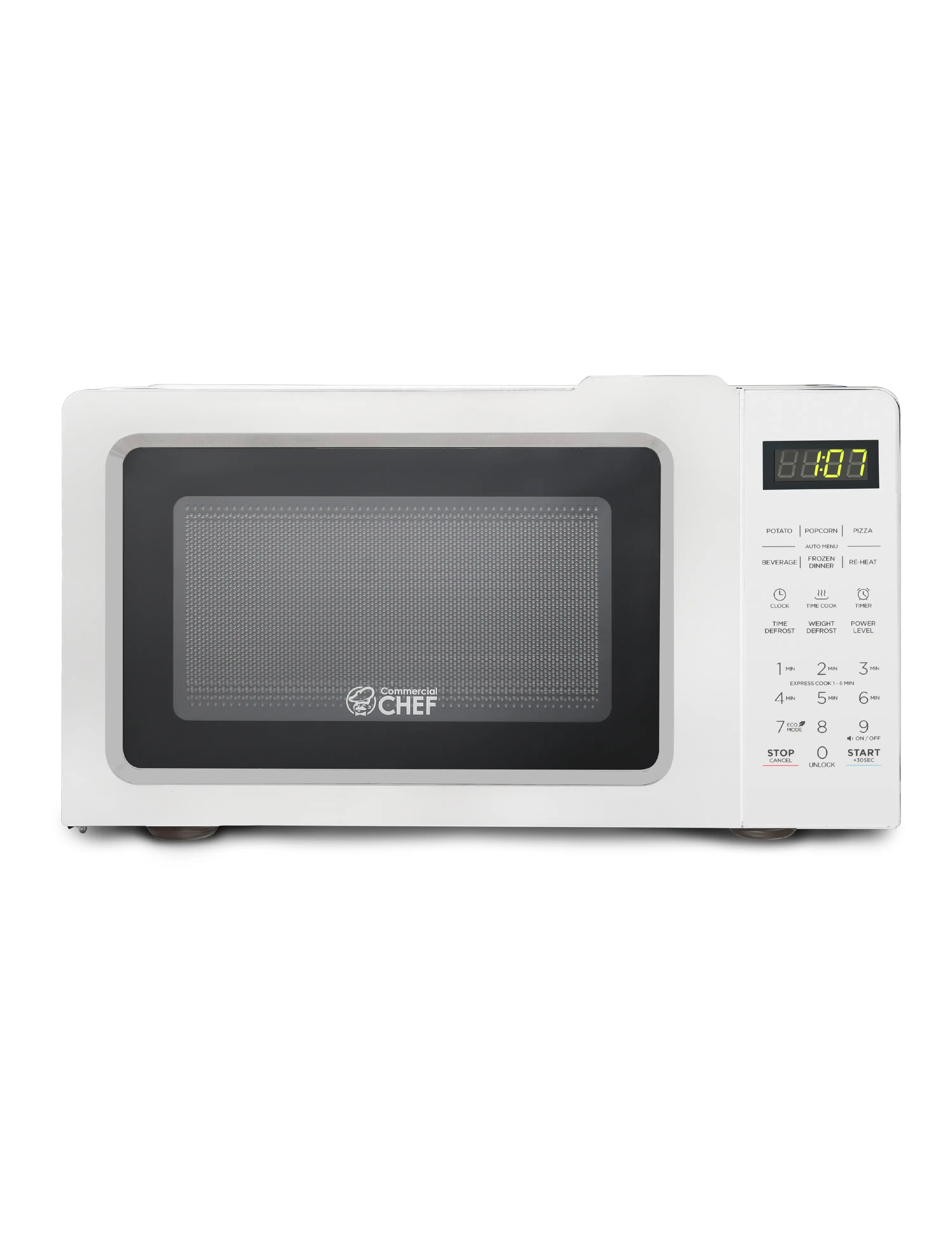 CHM770W Commercial Chef 0.7 Cu Ft Countertop Microwave - White-1