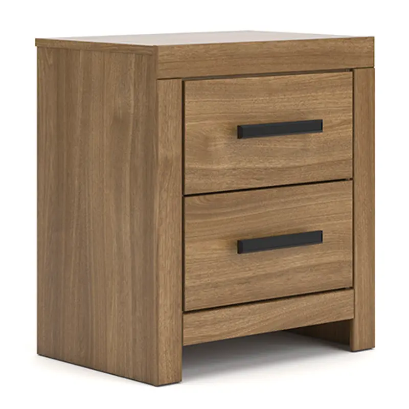 Sandstone Light Oak Two-Drawer Nightstand