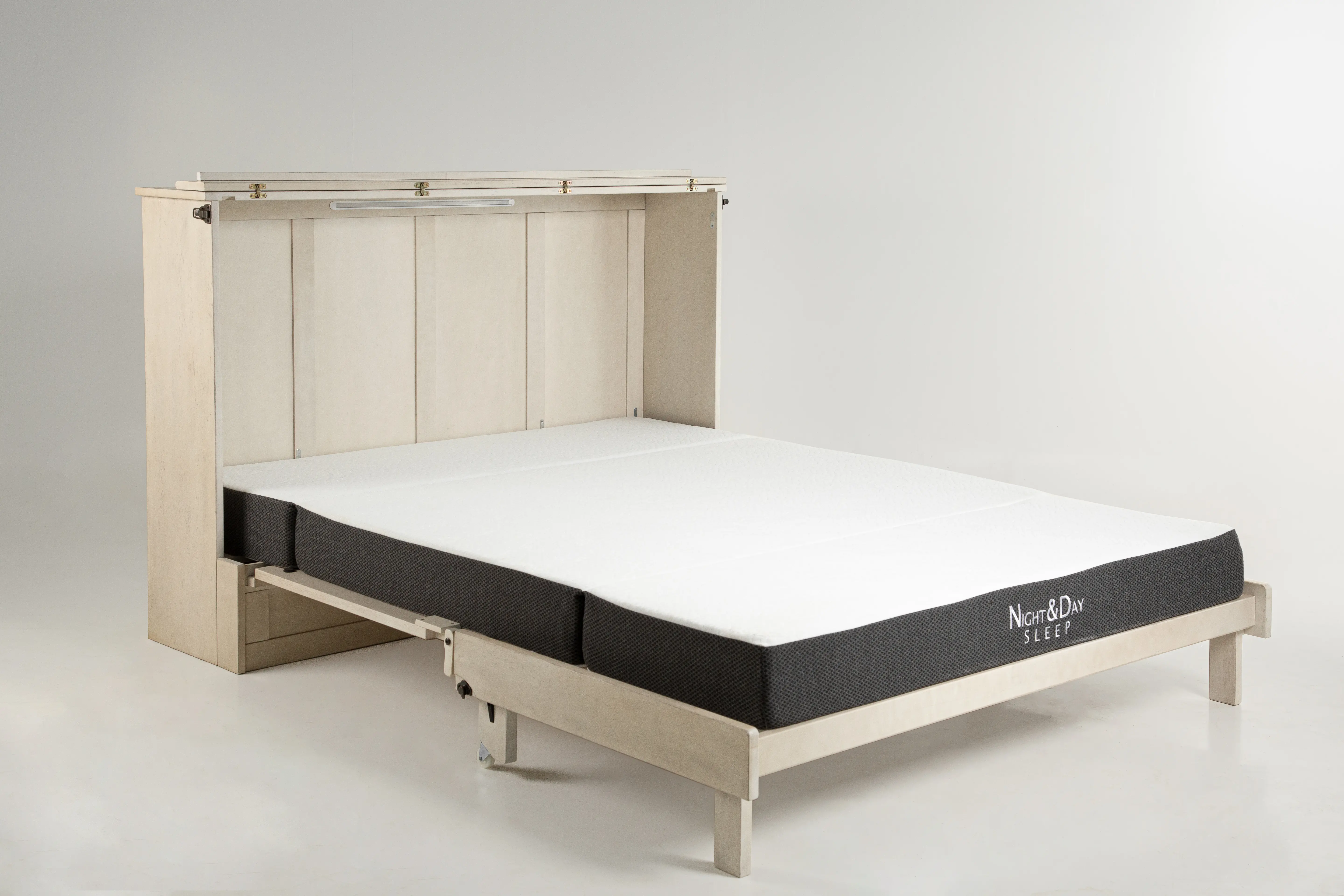 Murphy Express White Queen Cabinet Bed-1