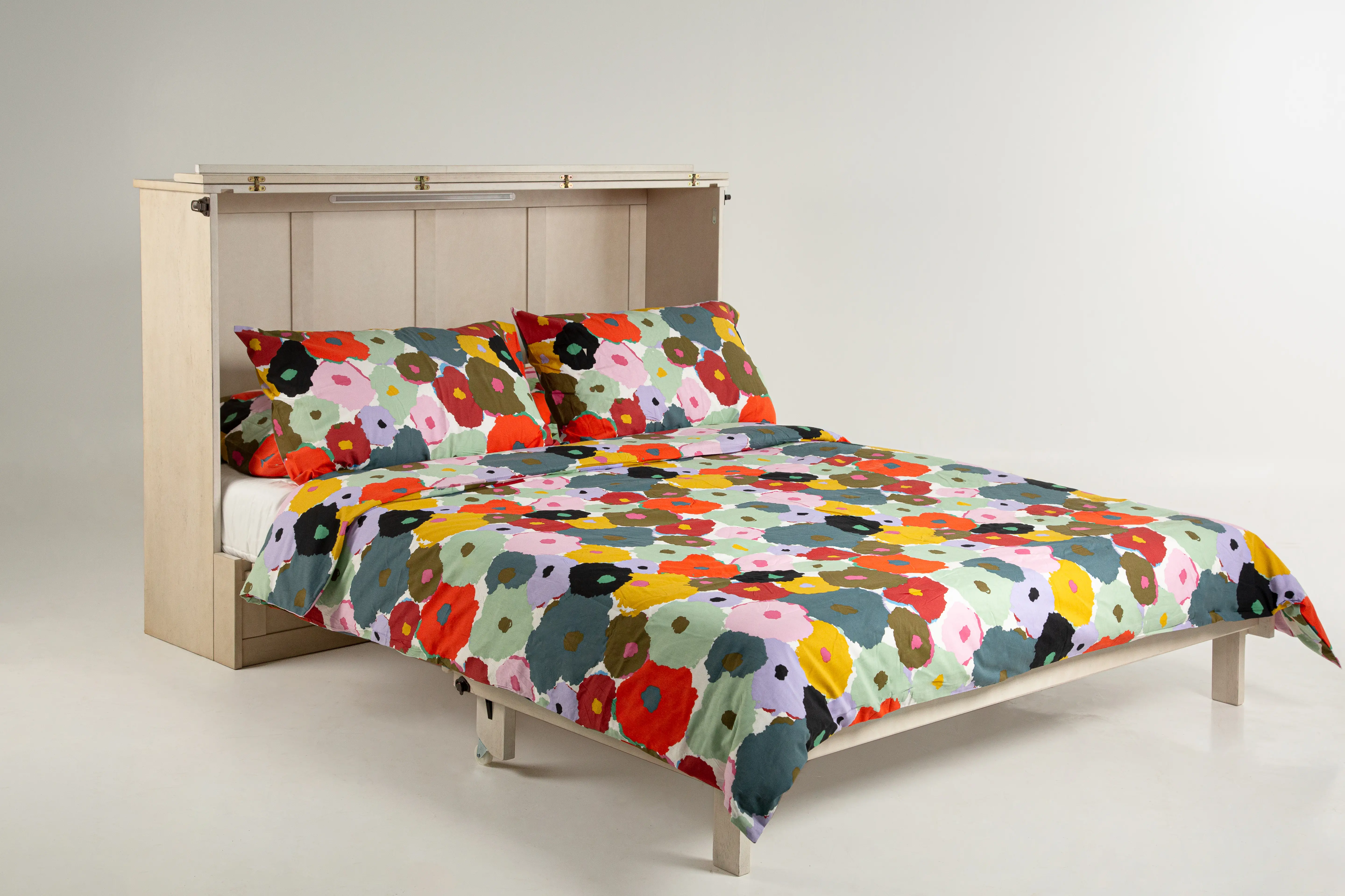 Murphy Express White Queen Cabinet Bed-2
