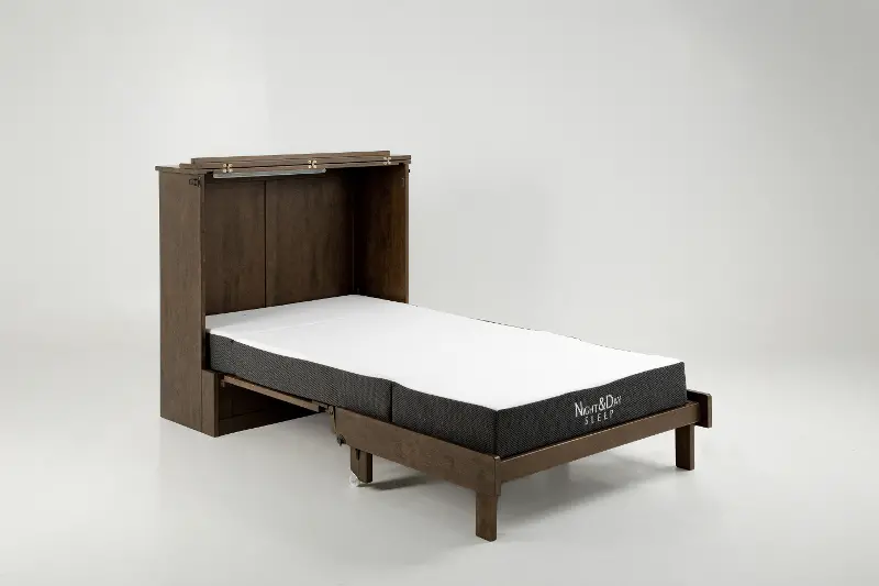 Murphy Express Brown Twin Cabinet Bed