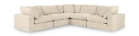 Harpo White 5-Piece Sectional