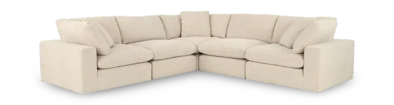 Harpo White 5-Piece Sectional