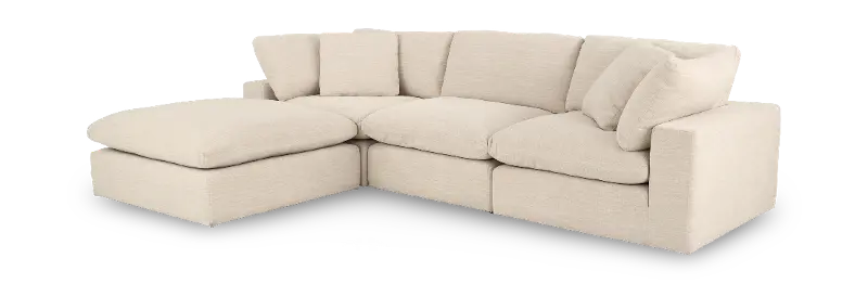 Harpo White 4-Piece Sectional