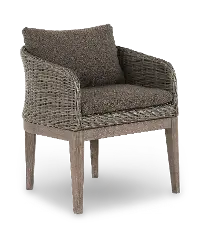 Laguna Brown Wicker Patio Dining Armchair
