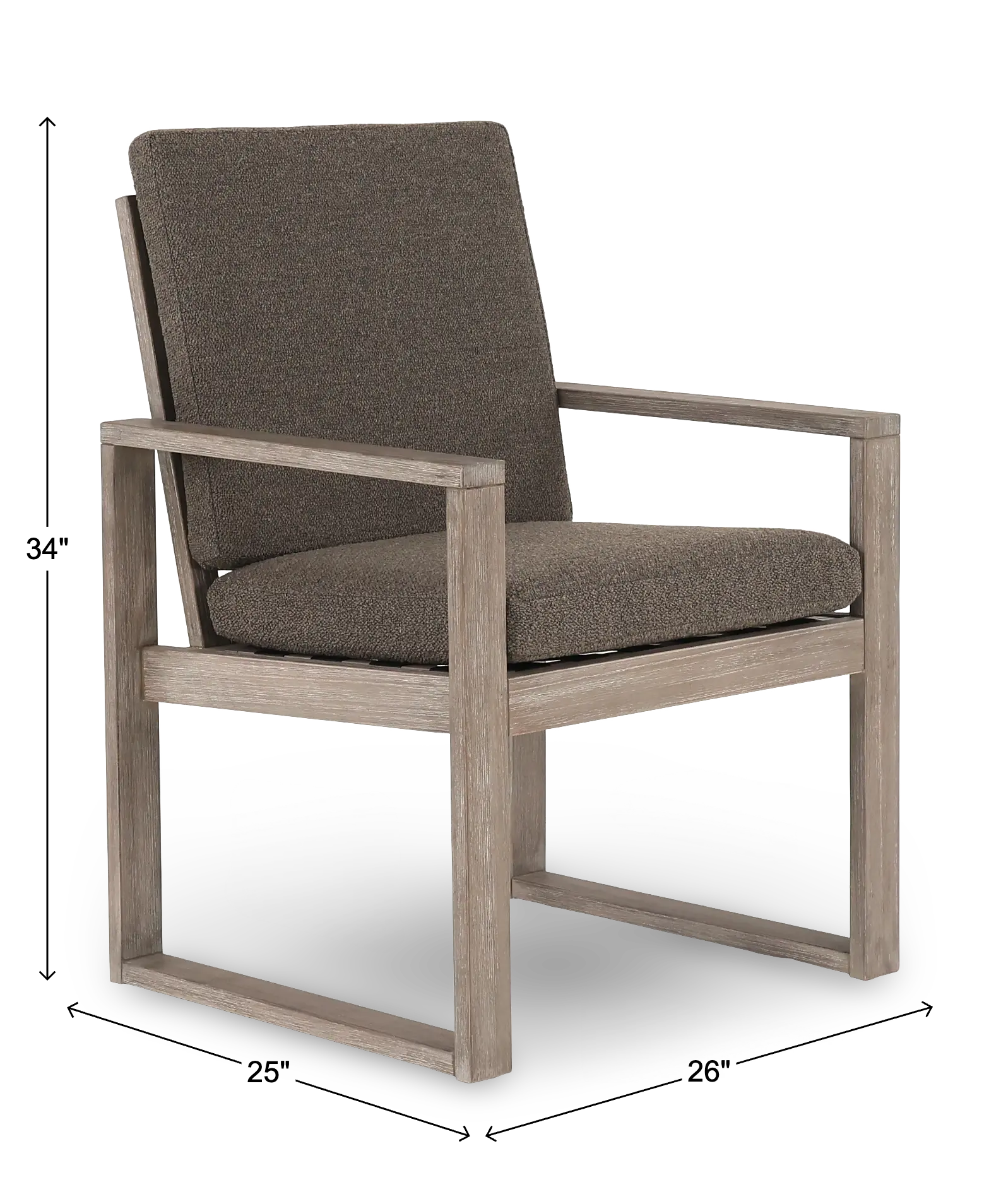 Laguna Brown Patio Dining Armchair-3