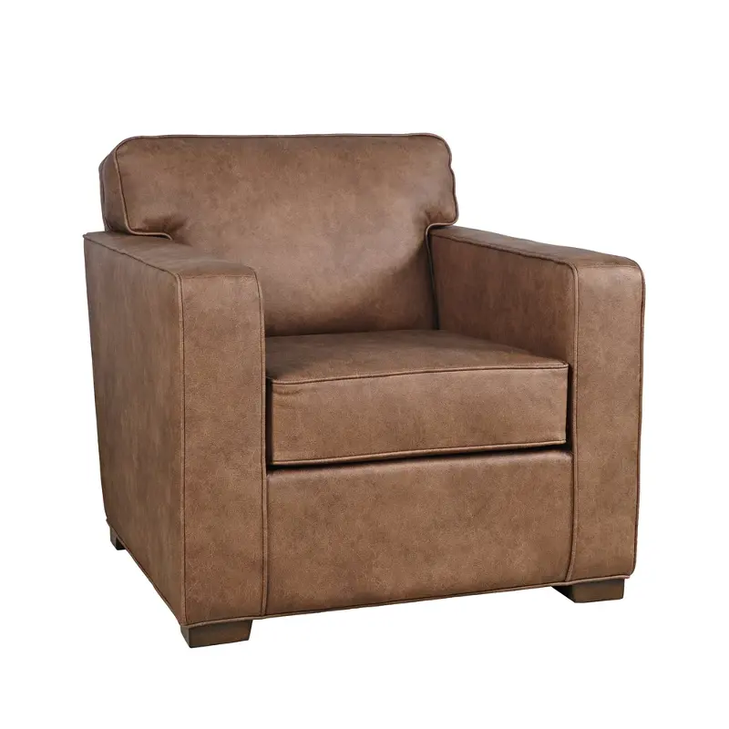 Eastwood Brown Faux Leather Accent Chair