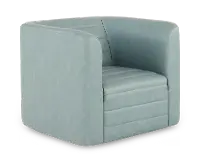 GT Aqua Blue Faux Leather Swivel Chair