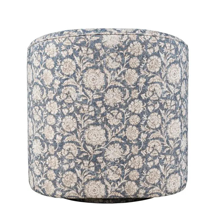 Lottie Blue Floral Swivel Chair-6