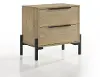 Newhall Vintage Oak 2-Drawer Nightstand