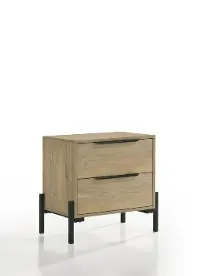Newhall Vintage Oak 2-Drawer Nightstand