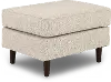 JOYOTT/PEPPER Joyce White Upholstered Ottoman