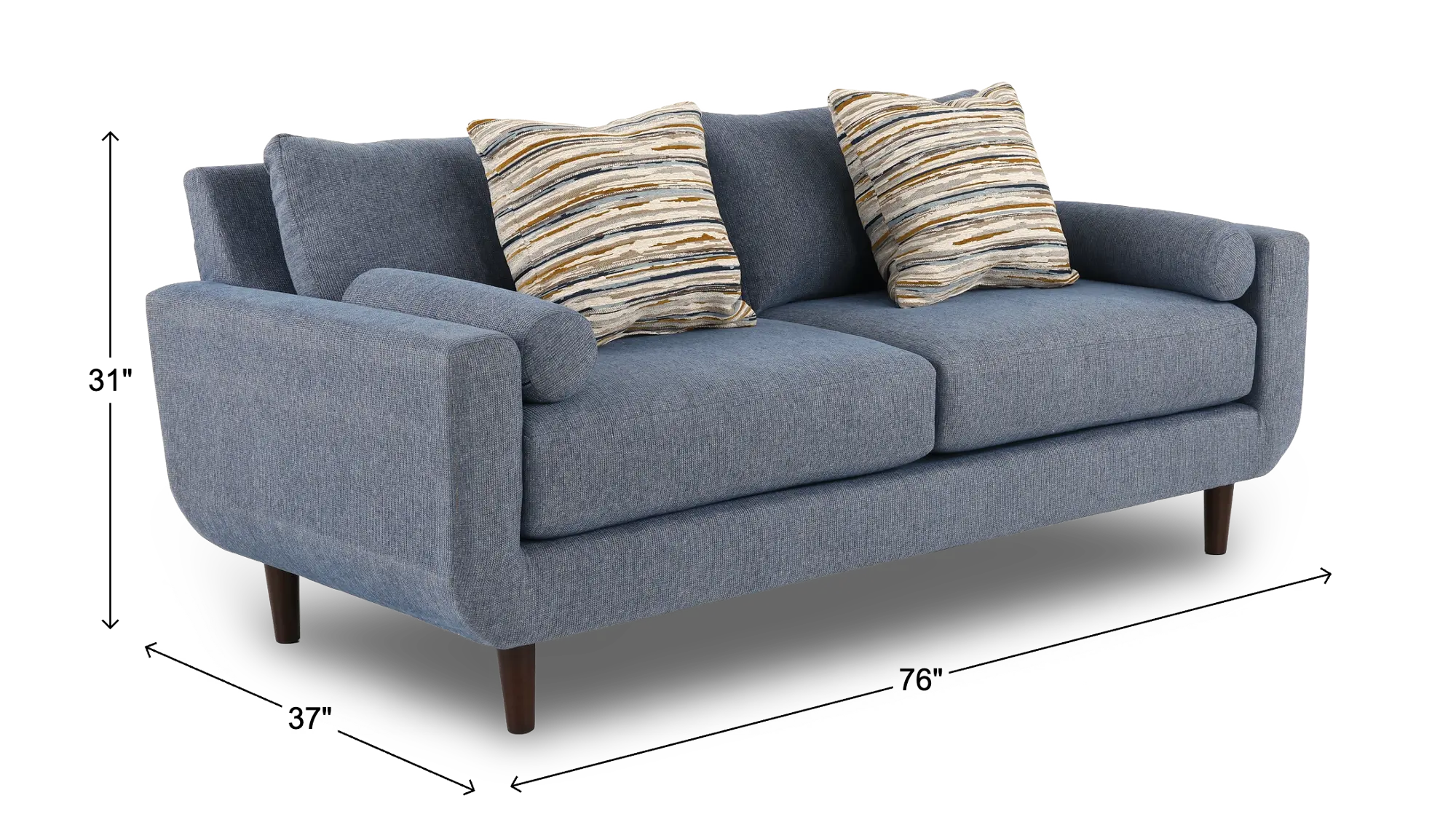 Kathryn Atlantic Blue Sofa | RC Willey