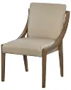 Elure Latte Brown Faux Leather Sling Dining Chair