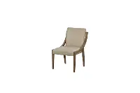 Elure Latte Brown Faux Leather Sling Dining Chair