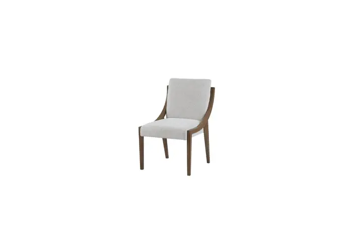 Elure Gray and Latte Brown Fabric Sling Dining Chair-1