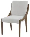 Elure Gray and Latte Brown Fabric Sling Dining Chair