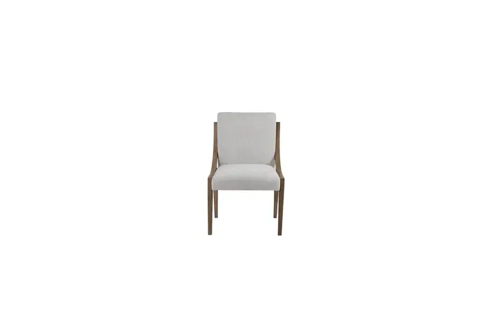 Elure Gray and Latte Brown Fabric Sling Dining Chair-2