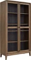 Elure Latte Brown and Peppercorn Black Display Cabinet